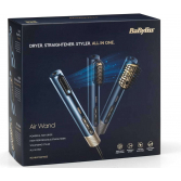 BaByliss Air Wand 3-in-1 Hair Dryer | Straightener & Hot Air Brush with Ion Technology & High-Speed Digital Motor | Includes 2 Attachments | No Heat Damage - (AS6550SDE)