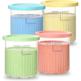 Ninja Creami Deluxe Compatible 24oz XL Pint Containers 4 Pack BPA Free Dishwasher Safe for NC501 NC500 CN501CO