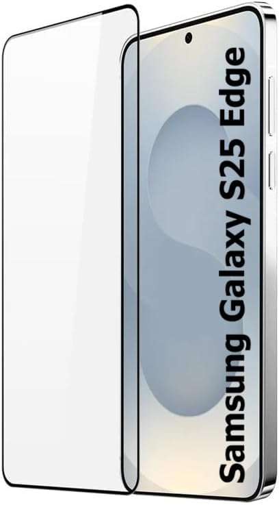 Generic Screen Protector for Samsung Galaxy S25 Edge Tempered Glass Screen Protector Full Glue Edge to Edge 9H Hardness Scratch Resistance Glass for Samsung Galaxy S25 Edge