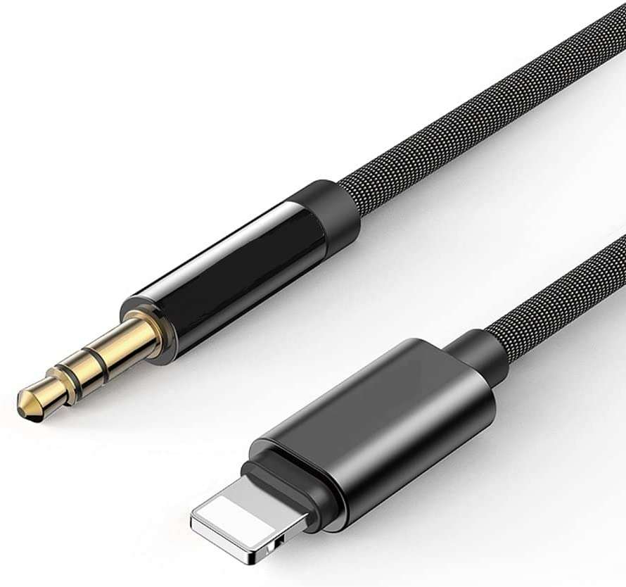 Apple MFi Certified] iPhone Aux Cord for Car, Lightning to 3.5mm