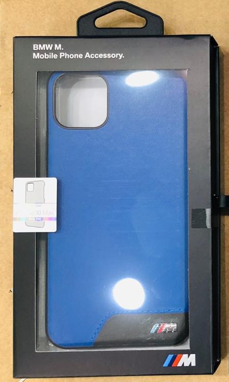 Bmw Smooth Pu Leather Hard Case For Apple Iphone 11 Pro Blue