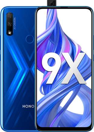Honor 9X Dual SIM - 128GB, 6GB RAM, 4G LTE, Sapphire Blue
