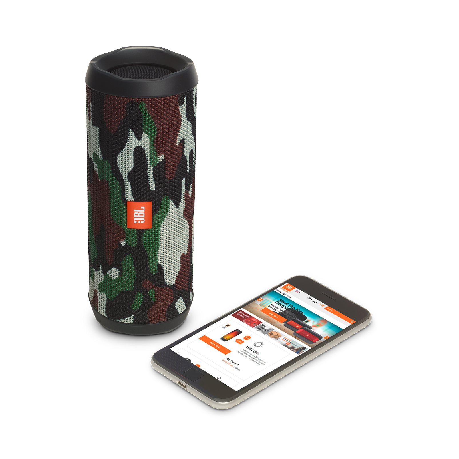 JBL Flip 4 Waterproof Portable Bluetooth Speaker - Camouflage (FLIP4-SQUAD)