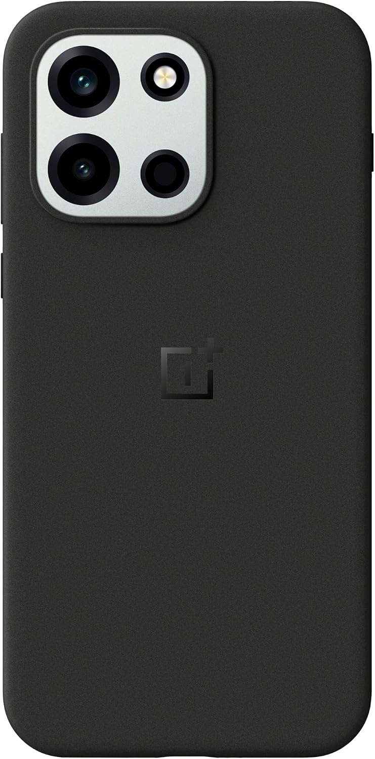 OnePlus Nord 6 Sandstone Magnetic Case, Premium Protective Back Cover with Strong Magnetic Ring, Anti-Slip Sandstone Texture, Slim Fit, Wear-Resistant, Black