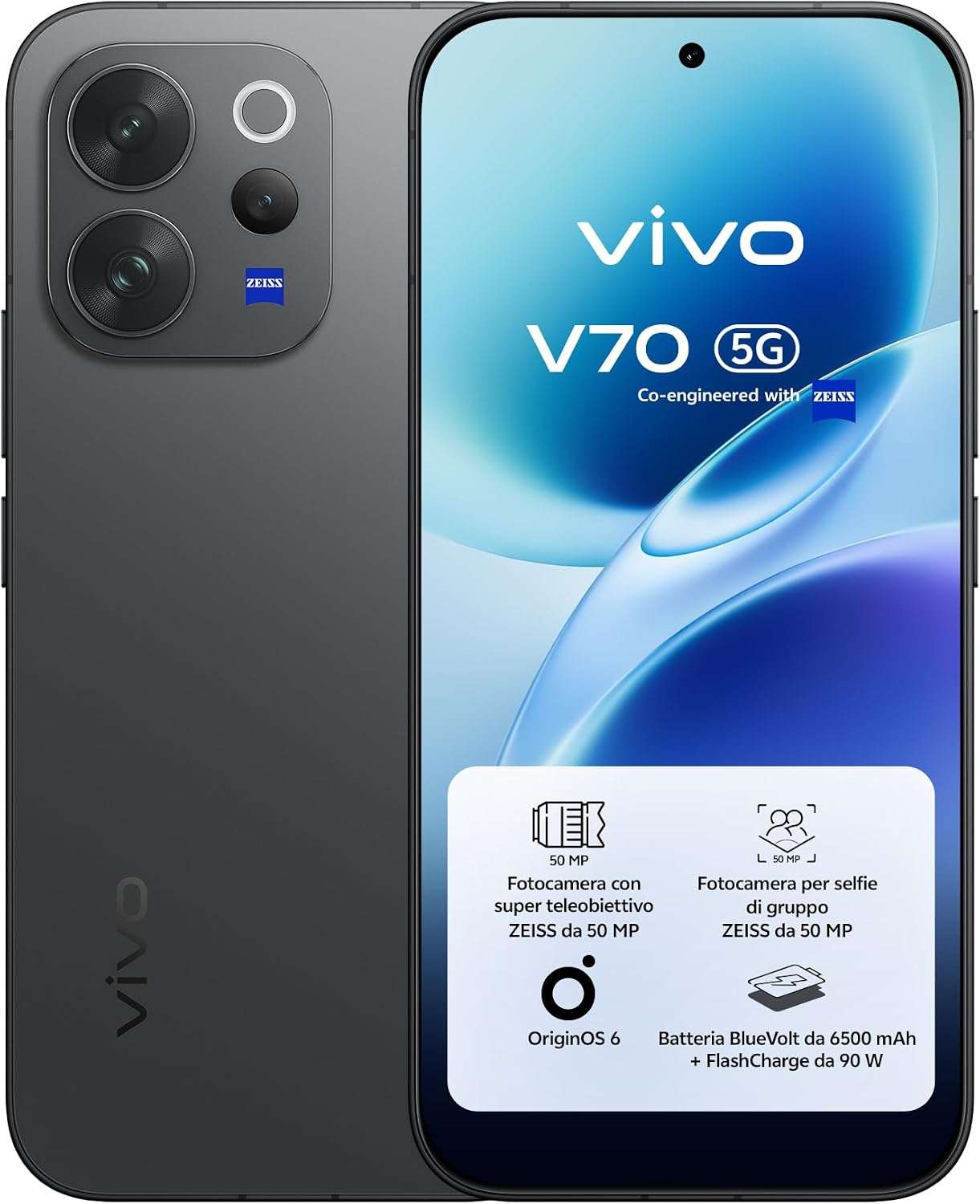 Vivo V70 Dual SIM 12GB RAM 512GB 5G Black