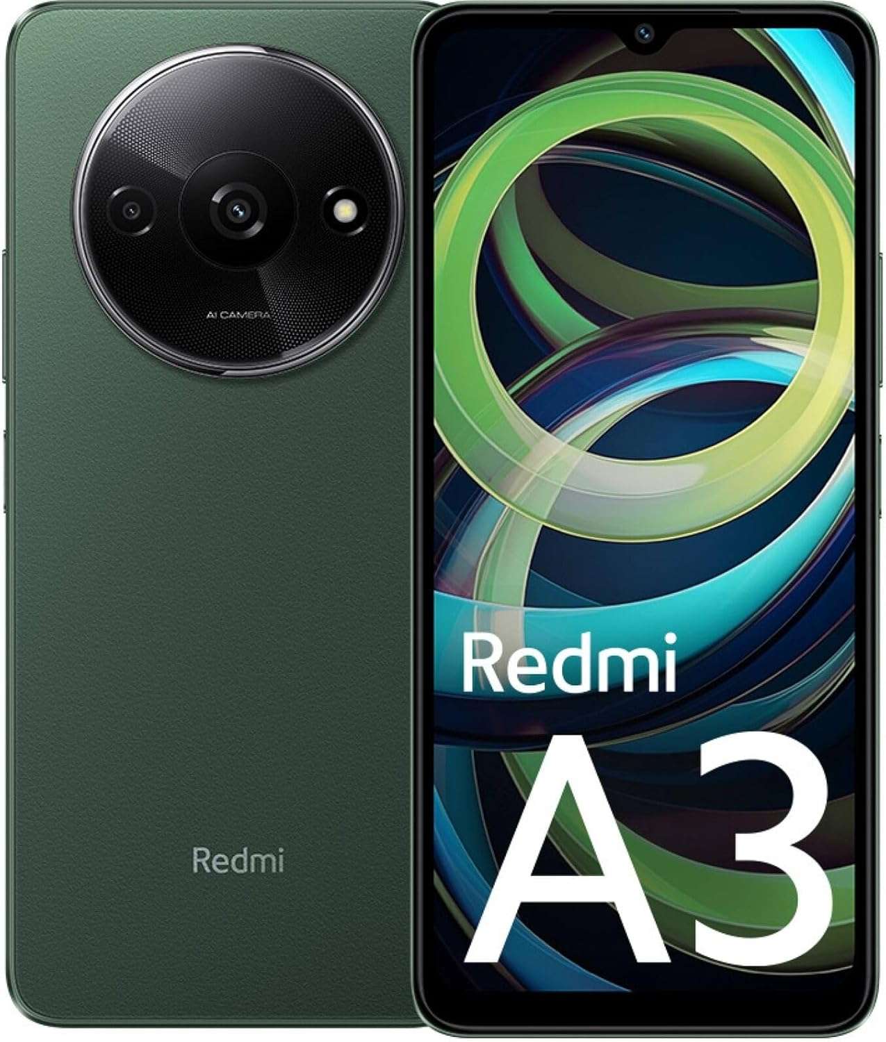 Xiaomi Redmi A3 Dual SIM - 128GB, 4GB RAM, 4G LTE Forest Green - Global Version