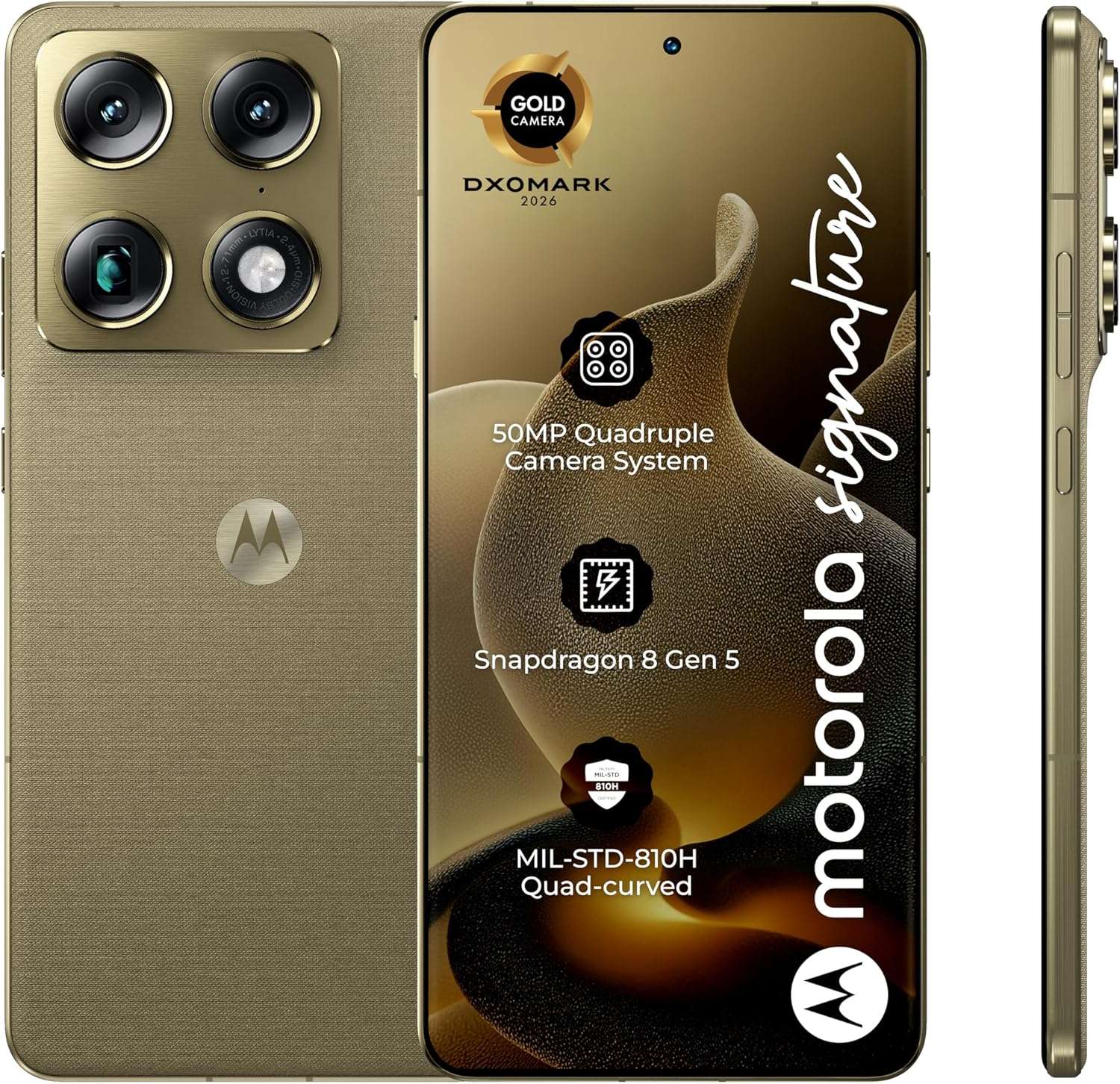 Motorola Signature 5G 16GB + 16GB RAM Boost 512GB OIS Camera IP68/IP69 Snapdragon 8 Gen 5 6.8