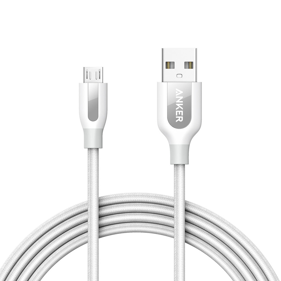 Anker PowerLine+ Micro USB Cable 6ft - White (A8143H21)