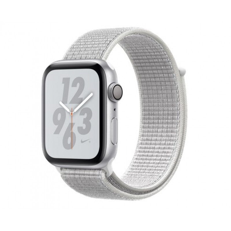 Apple Watch Nike+ Series 4 GPS 44mm Silver Aluminum Case with Summit White  Nike Sport Loop (