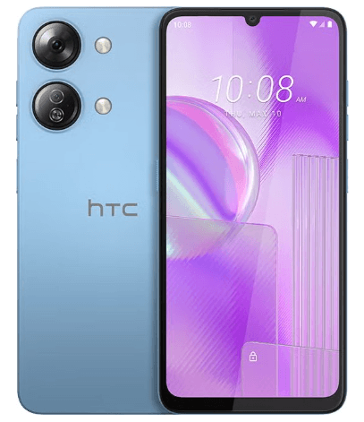 HTC Wildfire E4 Plus 4G Dual SIM Smartphone, 8GB RAM (4GB+4GB Extended RAM), 128GB Storage, Light Blue