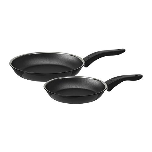 KAVALKAD Frying pan, set of 2, black