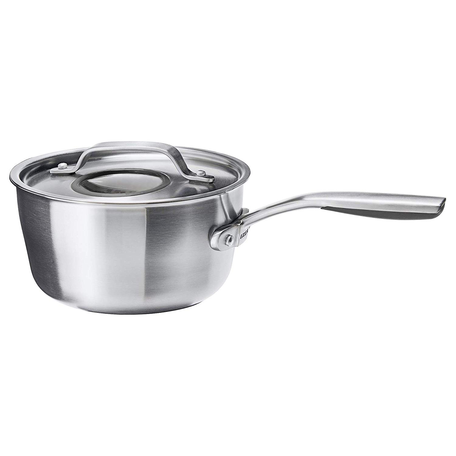 SENSUELL Saucepan with lid, stainless steel, grey, 2.4 l