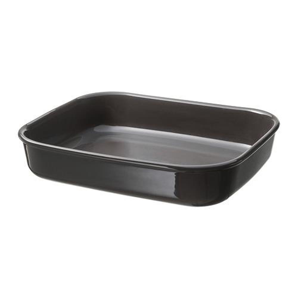 VARDAGEN Oven dish, rectangular, dark grey, 29x23 cm