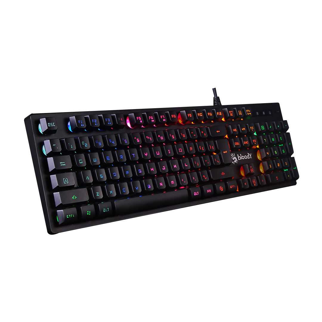 Bloody B160N 5-Zone Neon Lighting Gaming Keyboard US - Black