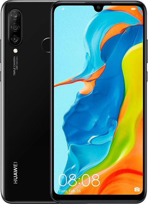 Huawei P30 lite Dual SIM - 128GB, 4GB RAM, 4G LTE, Midnight Black