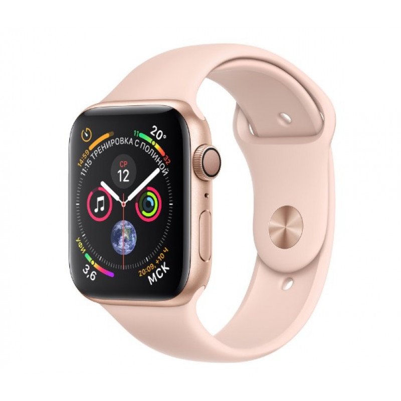 Apple Watch Series 4 GPS 40mm Gold Aluminum Case with Pink Sand Sport Band (MU682)
