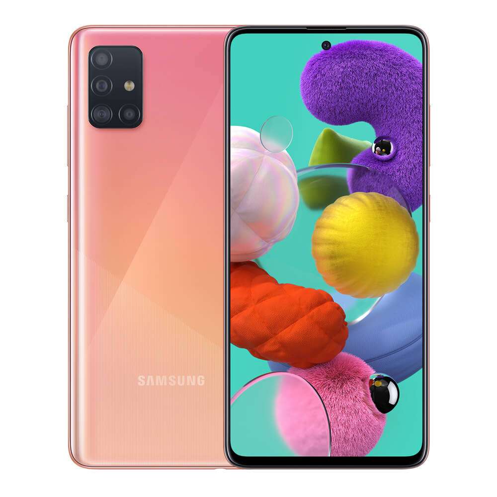 Samsung Galaxy A51 Dual SIM, 128GB, 6GB RAM, 4G LTE, Pink