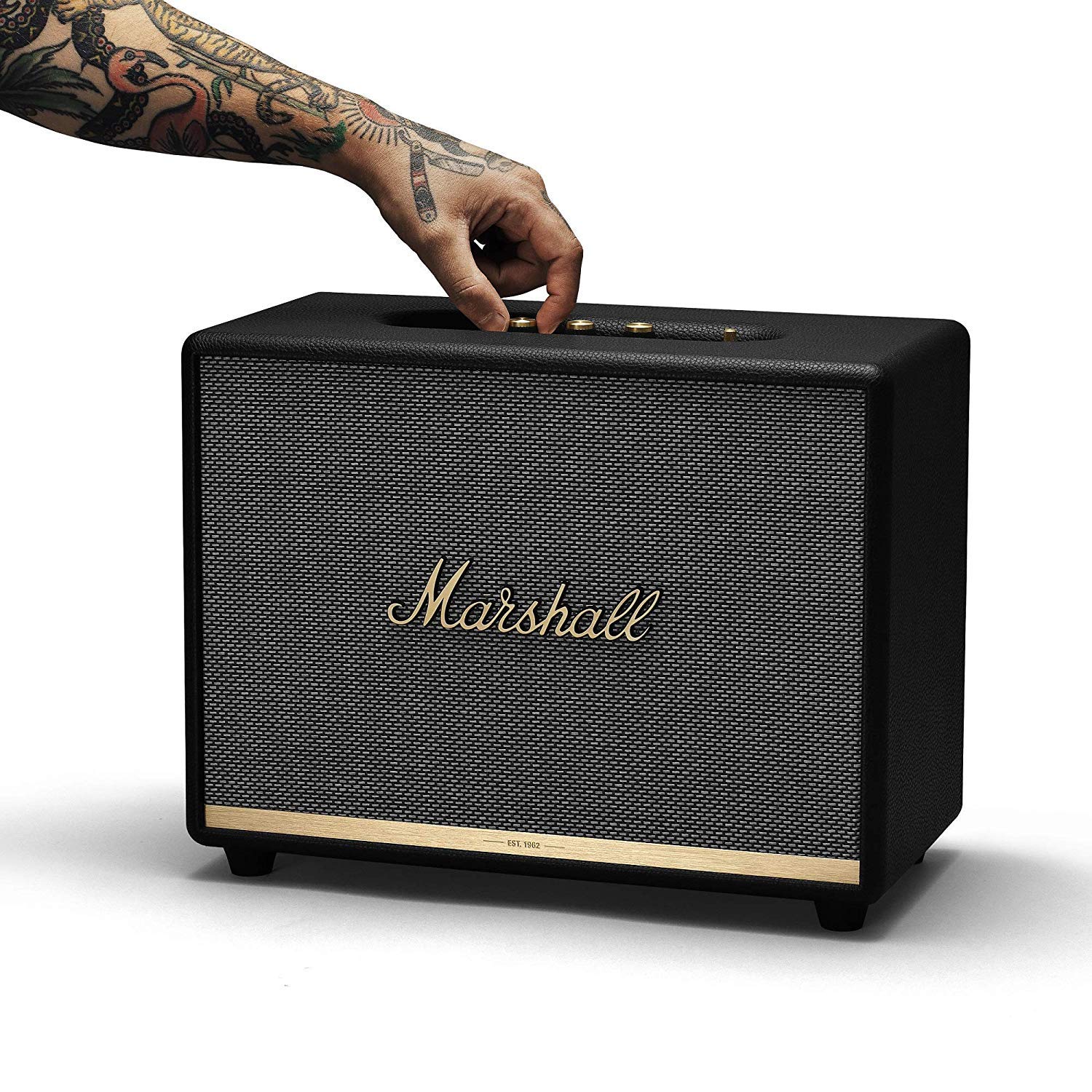 Woburn iii. Портативная акустика Marshall Woburn. Колонка Marshall Woburn 2. Marshall колонка Woburn Black. Портативная акустика Marshall Woburn II, 130 Вт, Black.