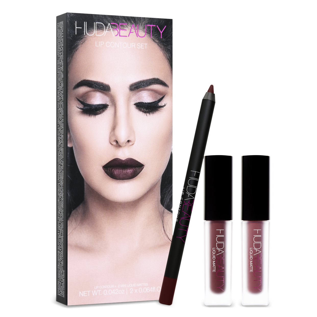 Huda Beauty Lip Contour Set Vixen and Famous