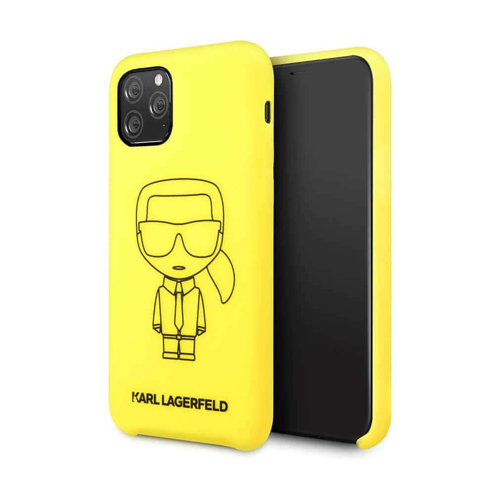 Karl Lagerfeld Silicone Case İkonic For iPhone 11 Pro Max - Yellow