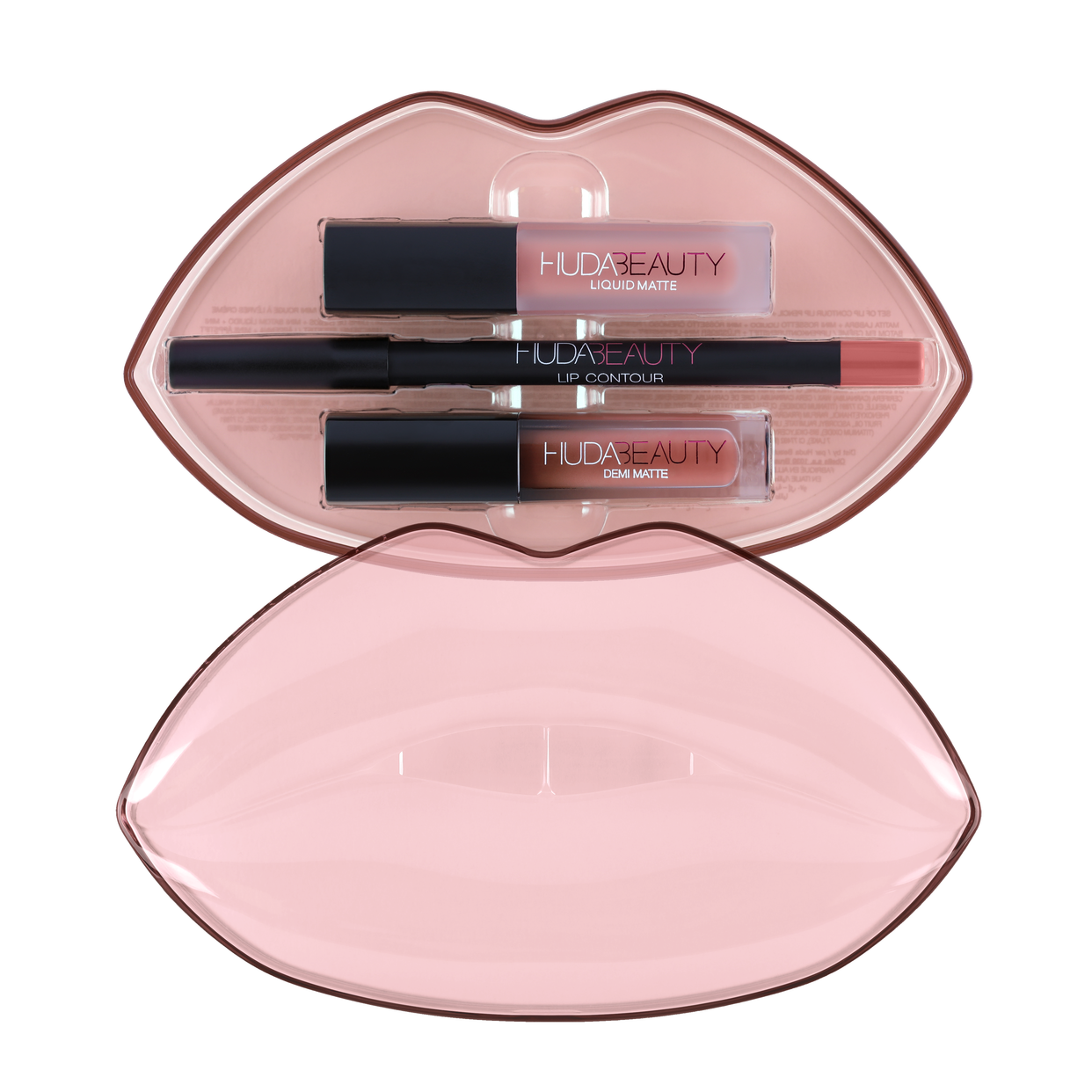 Huda Beauty Matte & Cream Lip Set Mogul & Bombshell